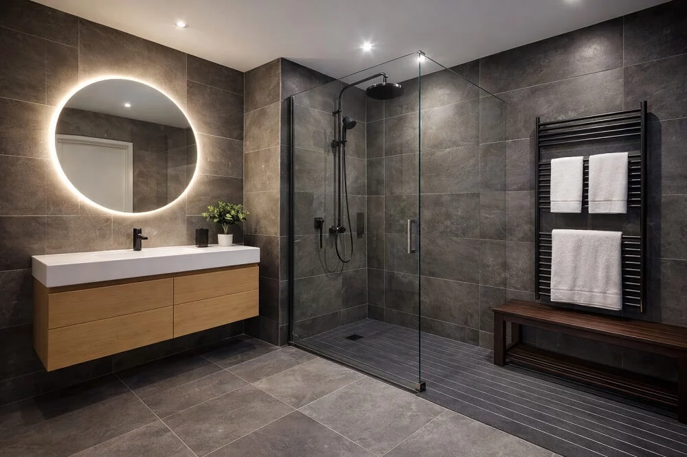 łazienka z prysznicem walk in